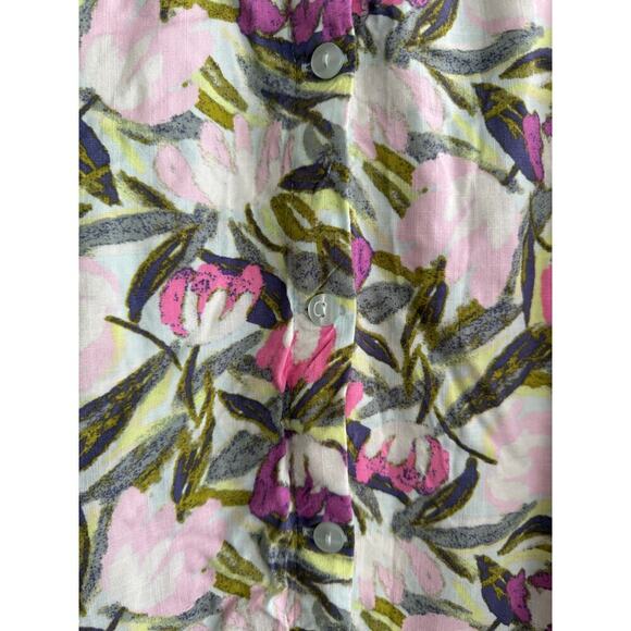 Dip Floral Maxi Button Up Elastic Waist Soft Skirt size Large - Picture 8 of 8